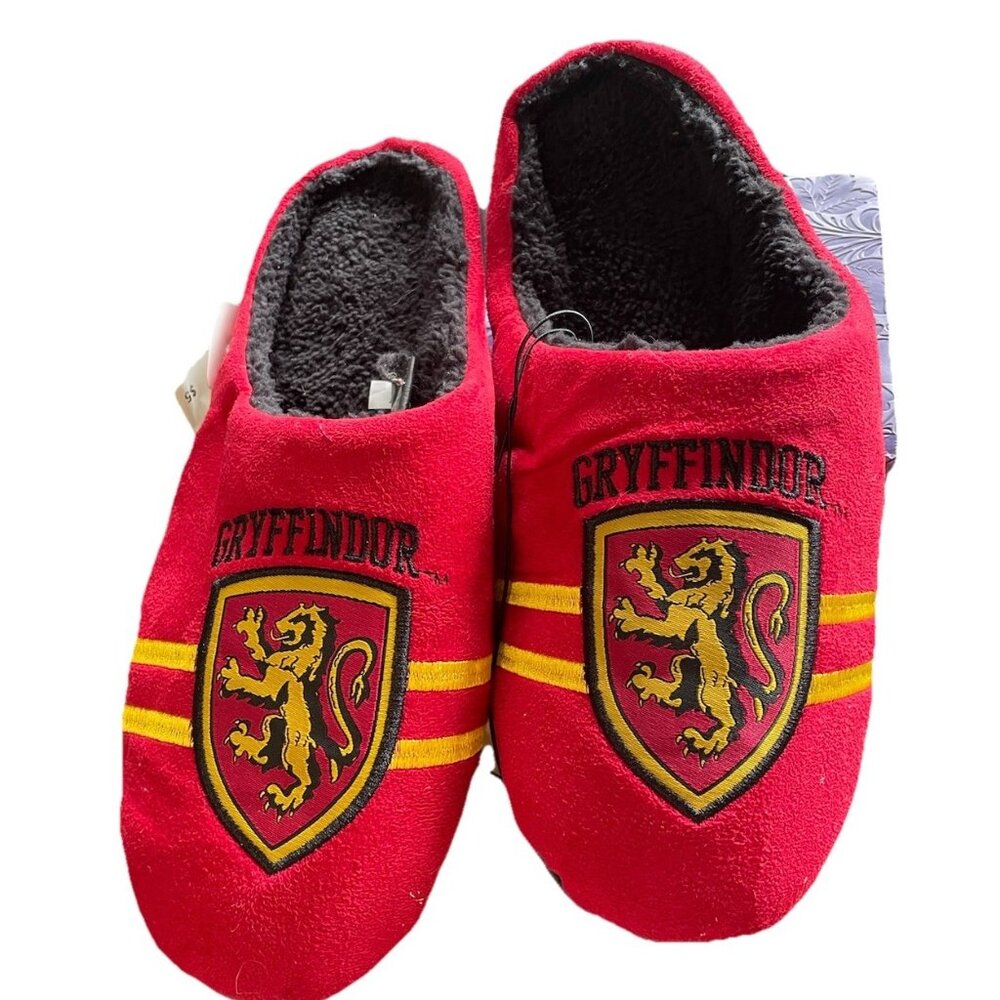 Harry Potter Gryffindor Adult House Slippers Mens Size 10-13 L/XL NWOB